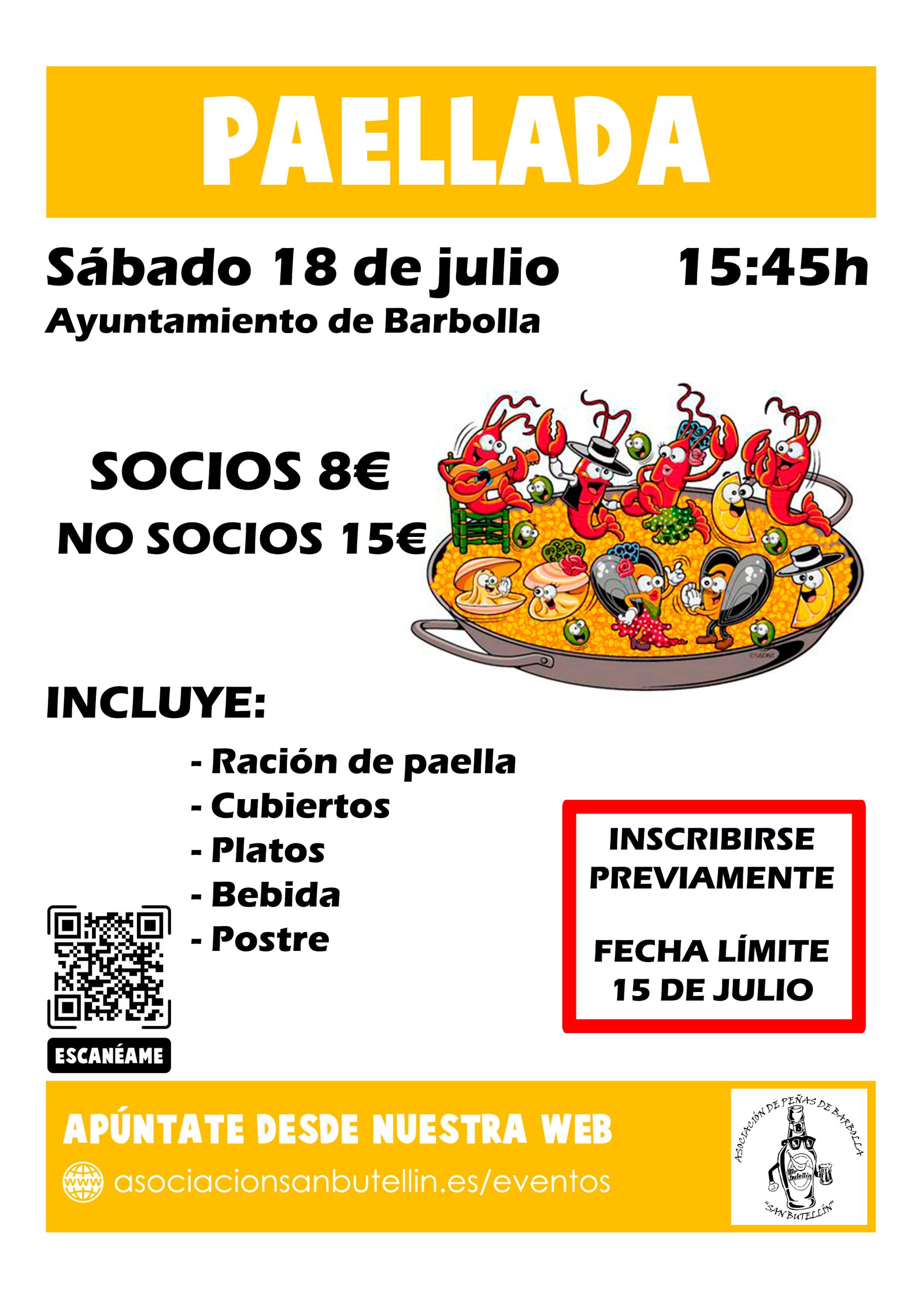 Paellada - Fiestas julio 2026