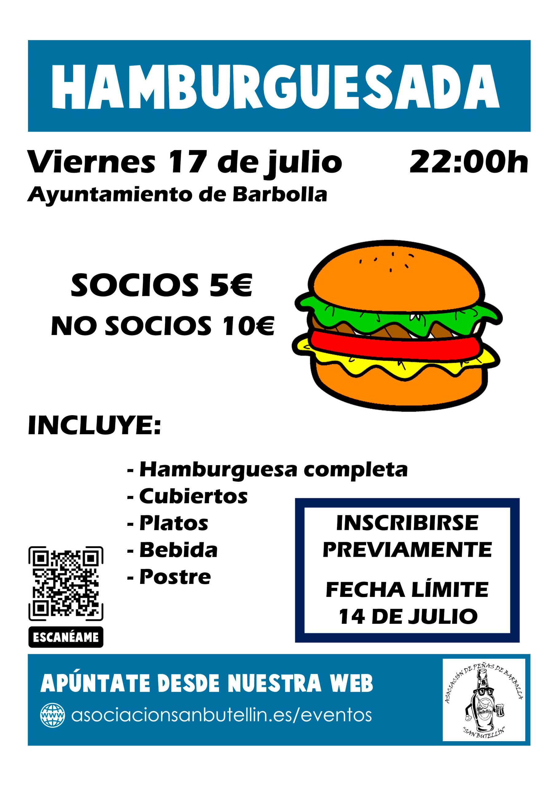 Hamburguesada - Fiestas julio 2026